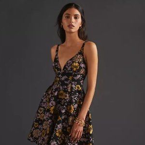 Anthropologie Jacquard A-Line Mini Dress